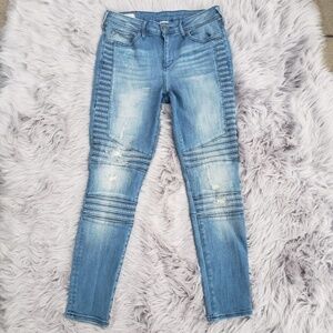 TRUE RELIGION HALLE mid rise super skinny jeans 27